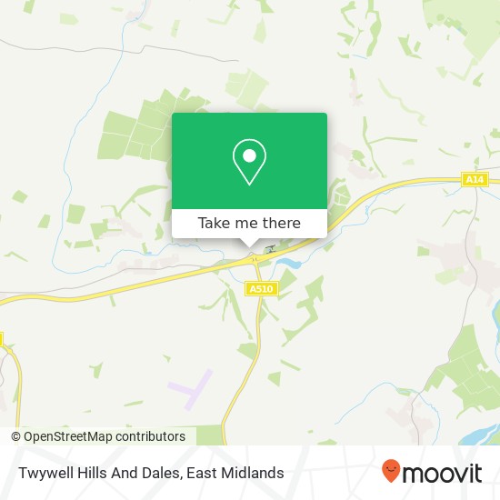 Twywell Hills And Dales map