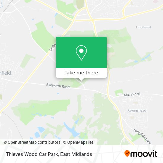 Thieves Wood Car Park map