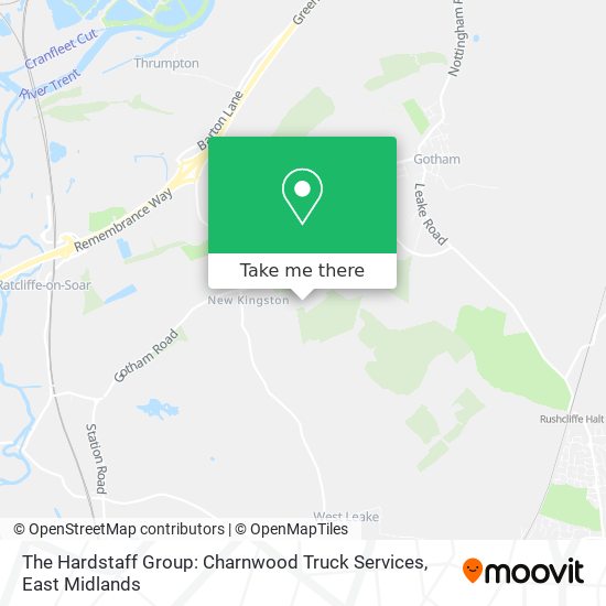 The Hardstaff Group: Charnwood Truck Services map