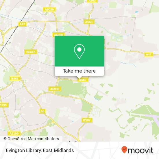 Evington Library map