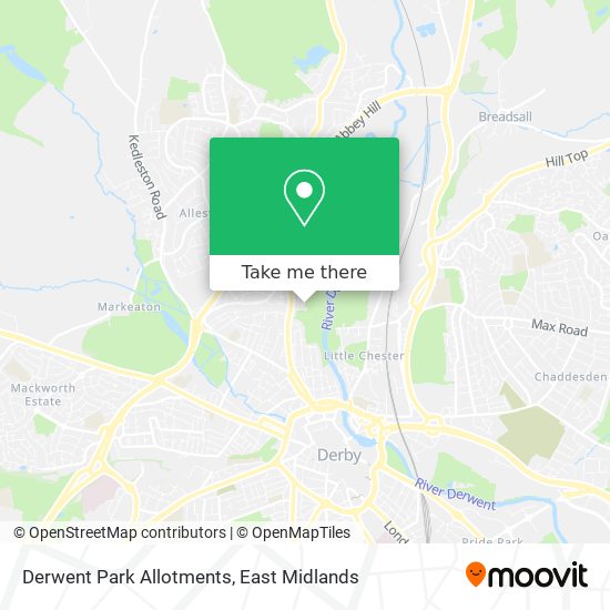 Derwent Park Allotments map