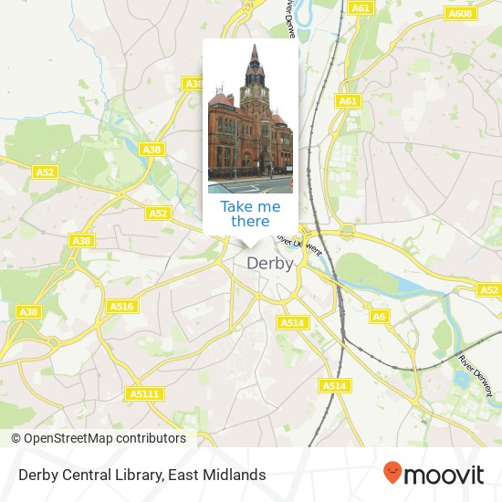 Derby Central Library map