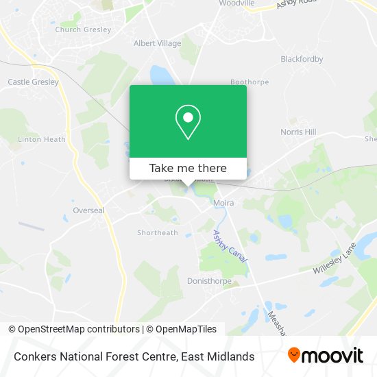 Conkers National Forest Centre map