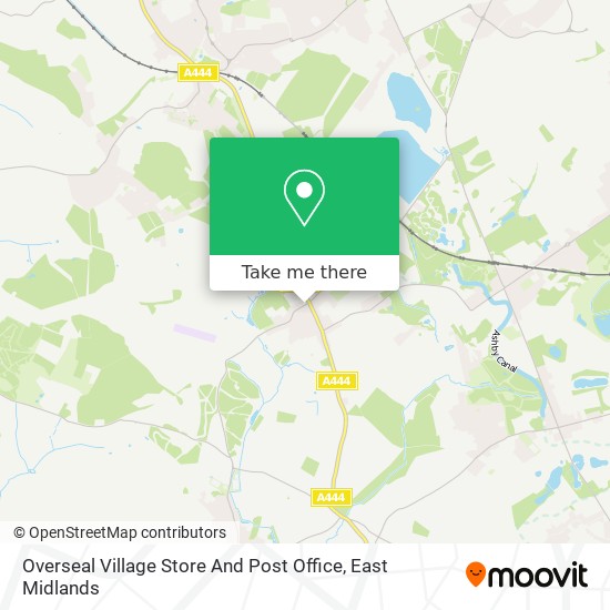 Overseal Village Store And Post Office map