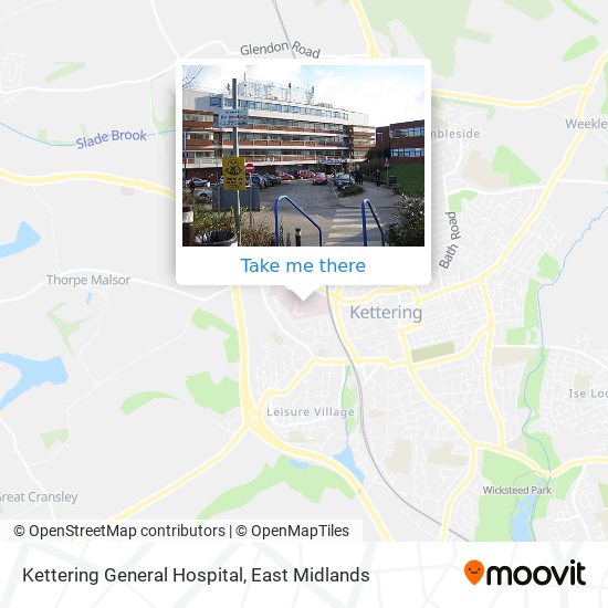 Kettering General Hospital map