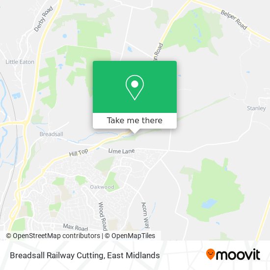 Breadsall Railway Cutting map