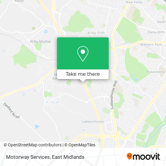 Motorway Services map