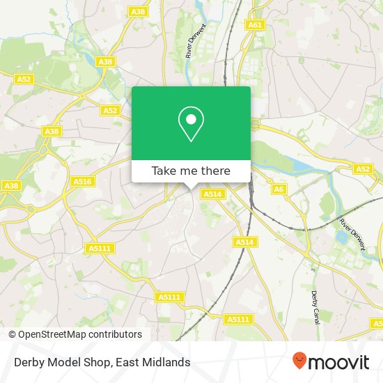 Derby Model Shop map