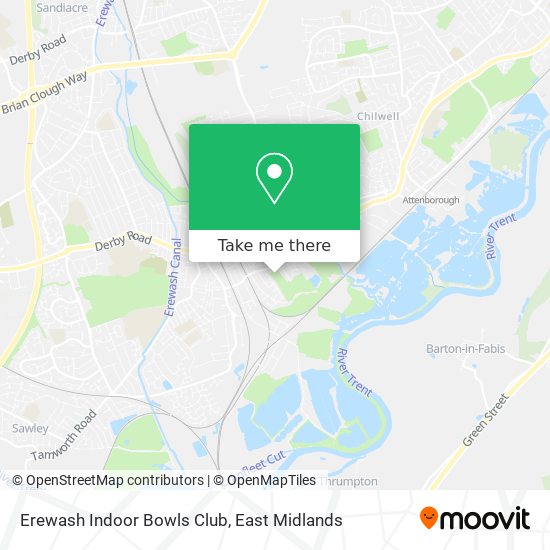 Erewash Indoor Bowls Club map