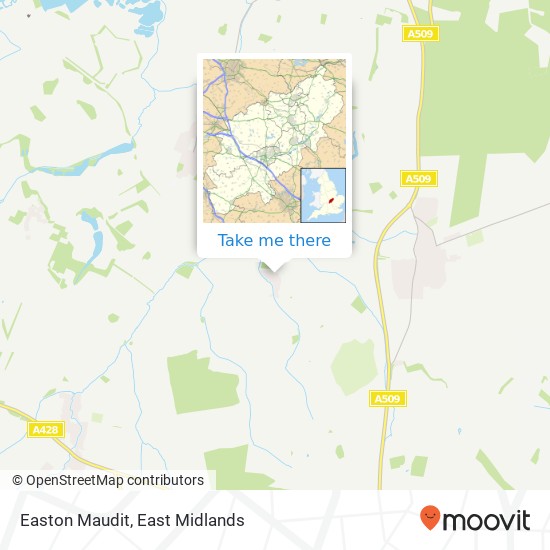 Easton Maudit map