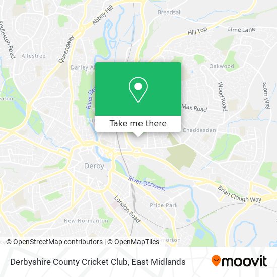 Derbyshire County Cricket Club map