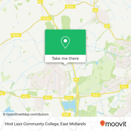 Hind Leys Community College map