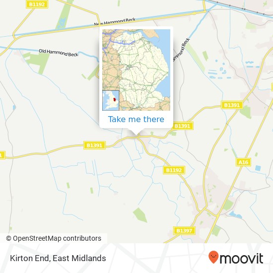 Kirton End map