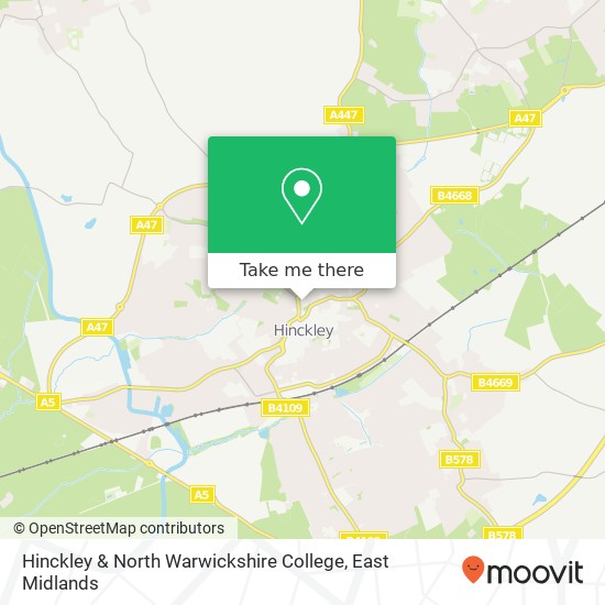 Hinckley & North Warwickshire College map