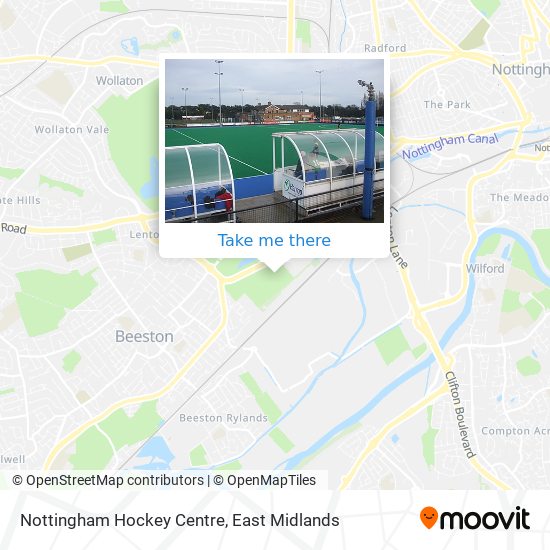 Nottingham Hockey Centre map
