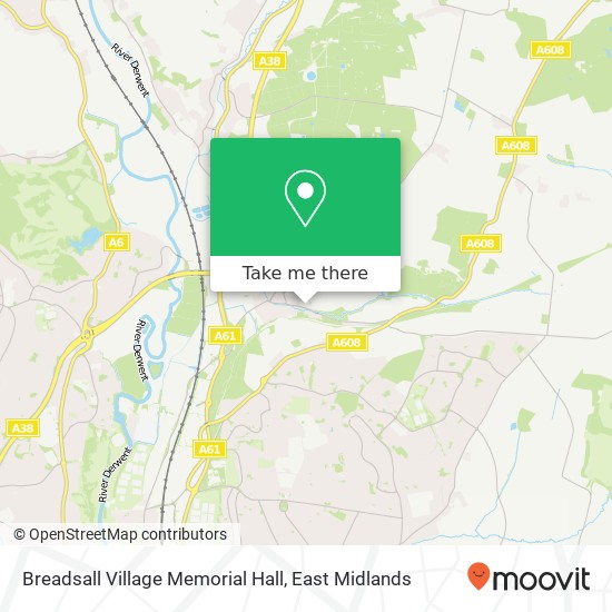 Breadsall Village Memorial Hall map