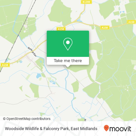 Woodside Wildlife & Falconry Park map
