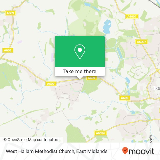 West Hallam Methodist Church map