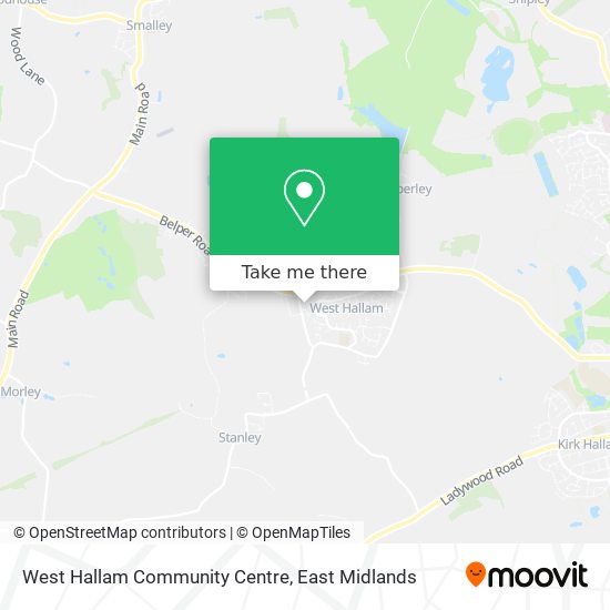 West Hallam Community Centre map