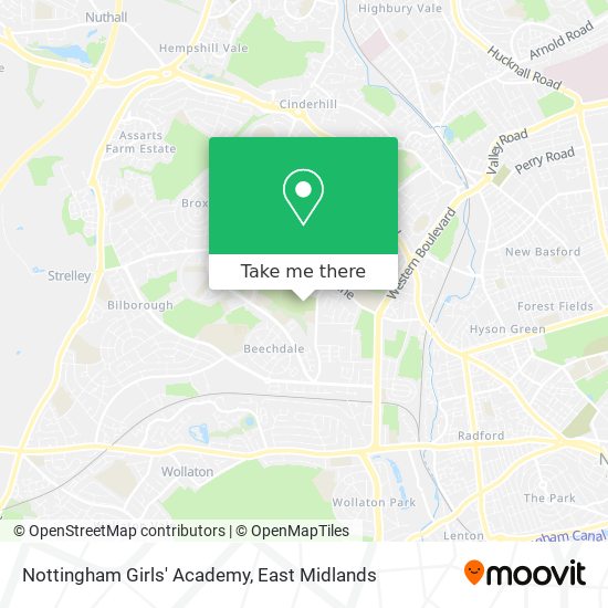 Nottingham Girls' Academy map