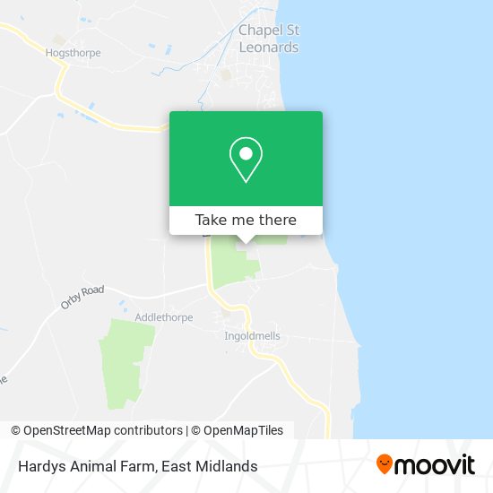 How to get to Hardys Animal Farm in East Lindsey by Bus or Train?