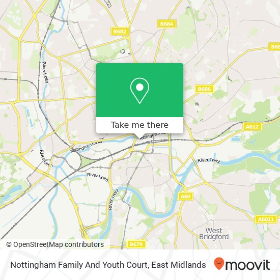 Nottingham Family And Youth Court map