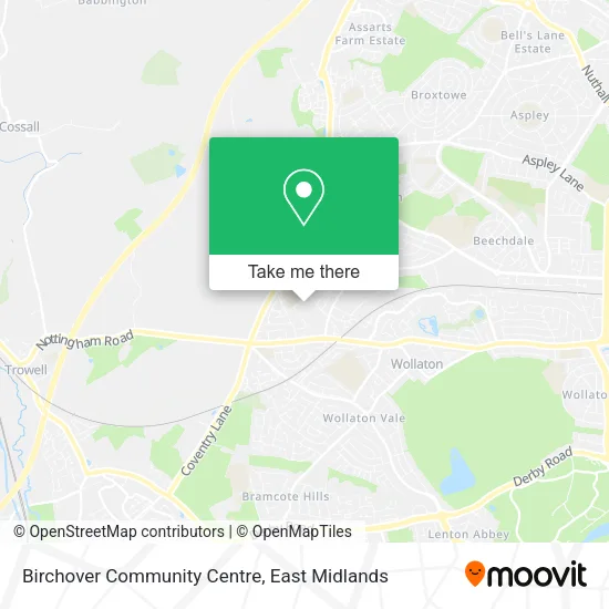 Birchover Community Centre map