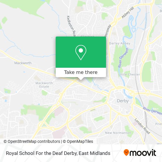 Royal School For the Deaf Derby map