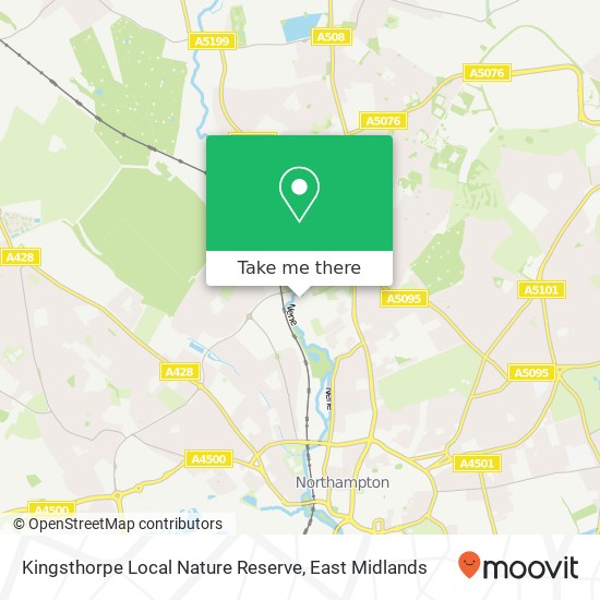 Kingsthorpe Local Nature Reserve map