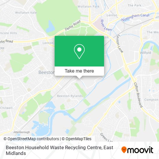 Beeston Household Waste Recycling Centre map