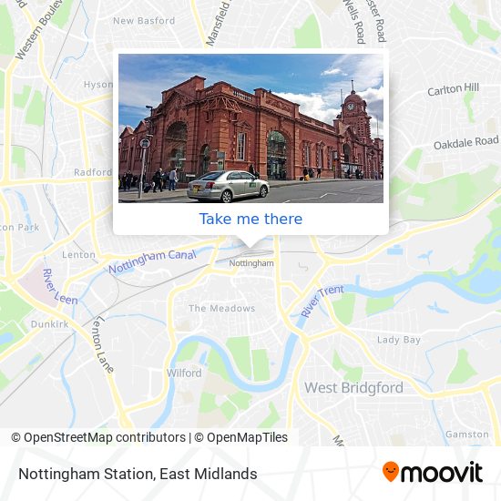 Nottingham Station map