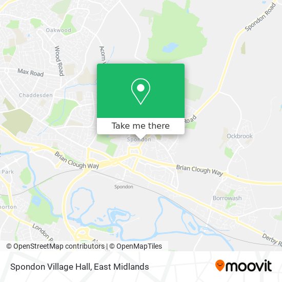 Spondon Village Hall map