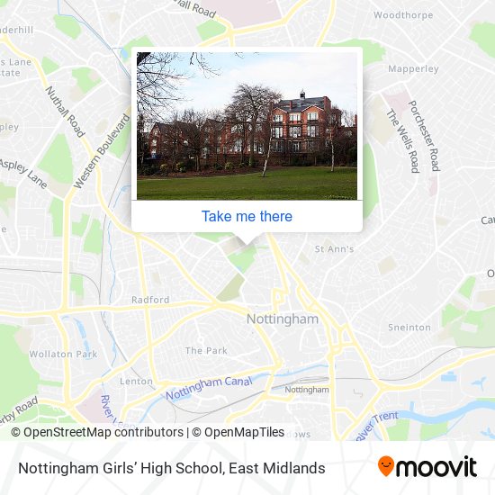 Nottingham Girls’ High School map