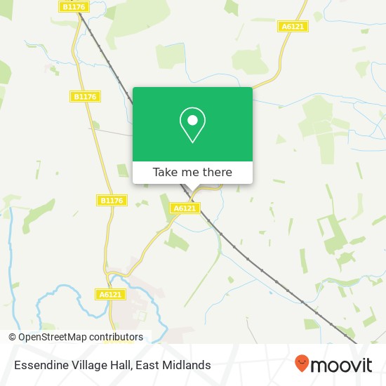 Essendine Village Hall map