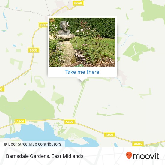 Barnsdale Gardens map