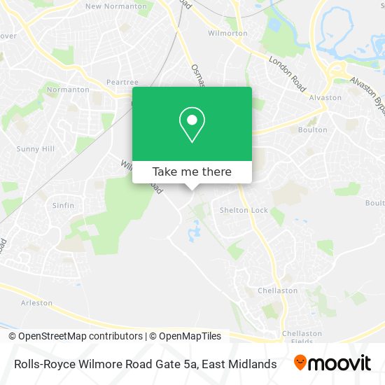 Rolls-Royce Wilmore Road Gate 5a map