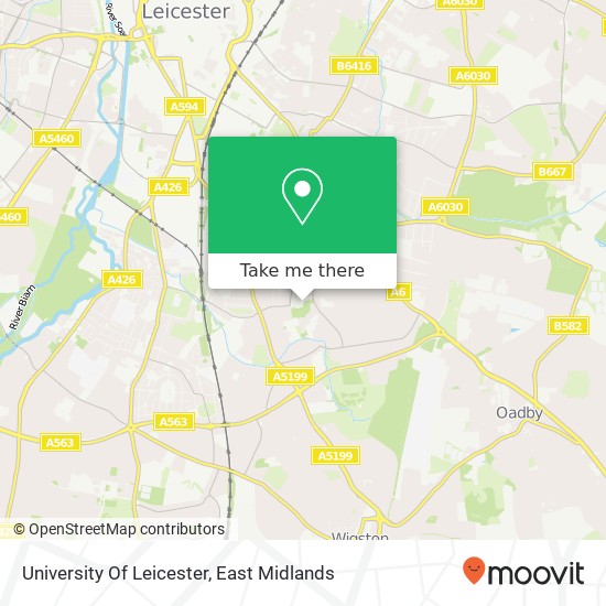 University Of Leicester map