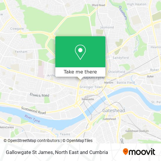 Gallowgate St James map