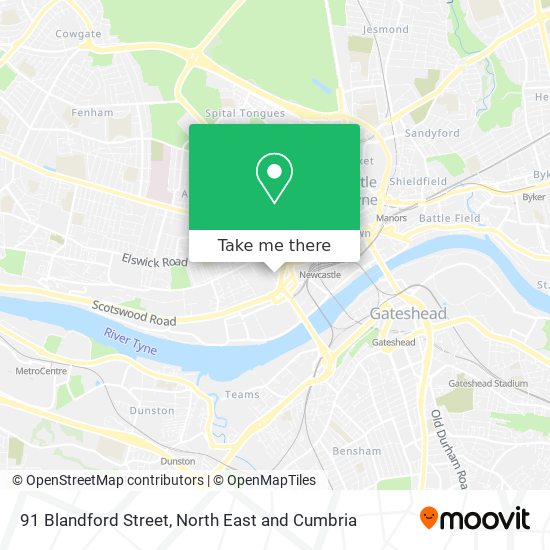 91 Blandford Street map