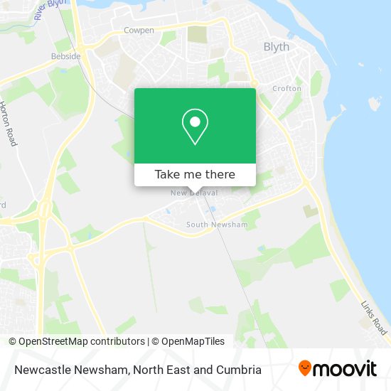 Newcastle Newsham map