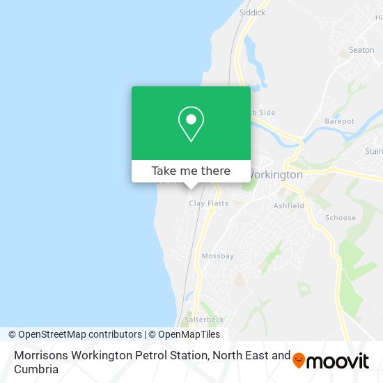 Morrisons Workington Petrol Station map