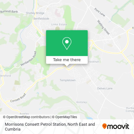 Morrisons Consett Petrol Station map