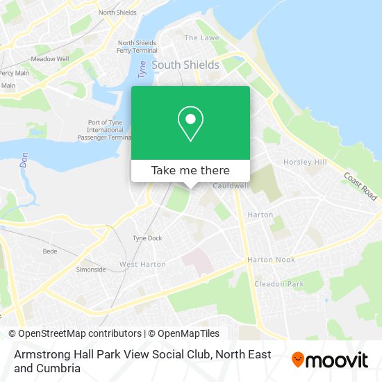 Armstrong Hall Park View Social Club map