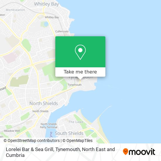 Lorelei Bar & Sea Grill, Tynemouth map