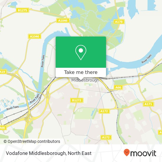 Vodafone Middlesborough, Linthorpe Road Middlesbrough Middlesbrough TS1 2LA map