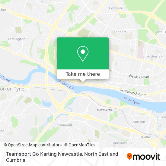 Teamsport Go Karting Newcastle map