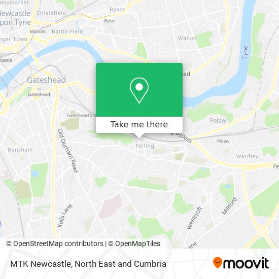MTK Newcastle map