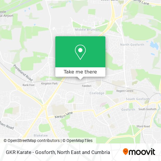 GKR Karate - Gosforth map
