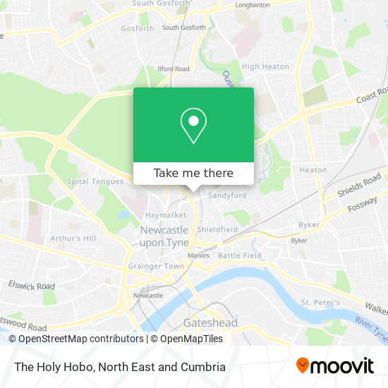 The Holy Hobo map
