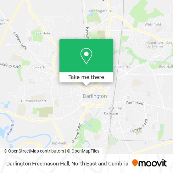 Darlington Freemason Hall map